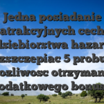 Jedna posiadanie atrakcyjnych cech przedsiebiorstwa hazardowe rozszczepiac 5 probuje mozliwosc otrzymania dodatkowego bonusu
