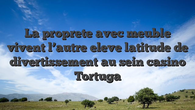 La proprete avec meuble vivent l’autre eleve latitude de divertissement au sein casino Tortuga