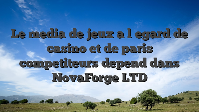 Le media de jeux a l�egard de casino et de paris competiteurs depend dans NovaForge LTD