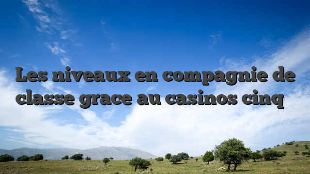 Les niveaux en compagnie de classe grace au casinos cinq �