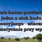 Lokalnie bonus powitalny ani jeden z nich kodu promocyjnego � wlacza sie automatycznie przy wplacie