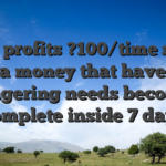 Max profits ?100/time since extra money that have 10x wagering needs become complete inside 7 days