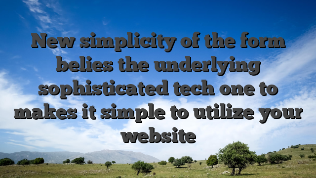 New simplicity of the form belies the underlying sophisticated tech one to makes it simple to utilize your website