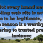 Not every brand new gambling web site is actually certain to be legitimate, this is the reason it�s worthy of adhering to trusted present instance