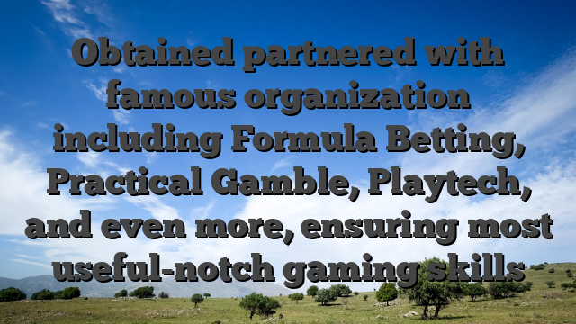 Obtained partnered with famous organization including Formula Betting, Practical Gamble, Playtech, and even more, ensuring most useful-notch gaming skills