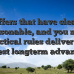 Offers that have clear, reasonable, and you may practical rules deliver the greatest longterm advantages