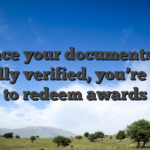 Once your documents is actually verified, you’re ready to redeem awards