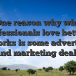 One reason why why professionals love betting networks is some advertising and marketing deals