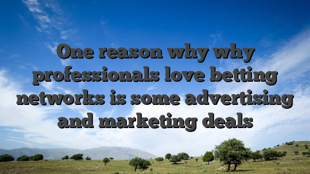 One reason why why professionals love betting networks is some advertising and marketing deals