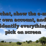 Open chat, show the e-mail on your own account, and you may identify everything you pick on screen