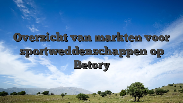 Overzicht van markten voor sportweddenschappen op Betory