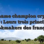 Paname champion crypto 2026 : Leurs trois principaux bookmakers des français