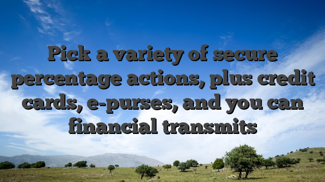 Pick a variety of secure percentage actions, plus credit cards, e-purses, and you can financial transmits