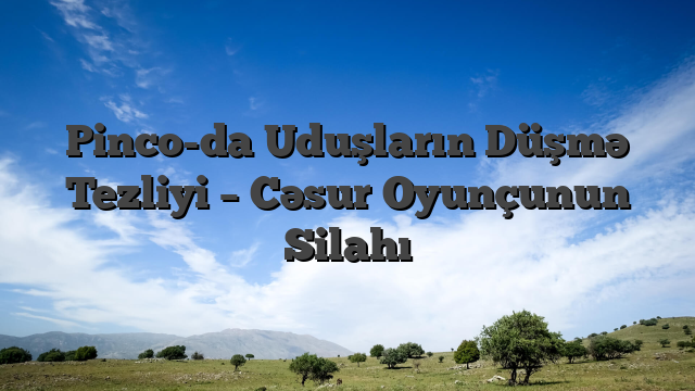 Pinco-da Uduşların Düşmə Tezliyi – Cəsur Oyunçunun Silahı