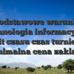 Podstawowe warunki technologia informacyjna limit czasu czas turnieju i minimalna cena zakladu