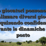 Rso giocatori possono sia analizzare diversi giochi, acquisendo confidenza durante le dinamiche del posto