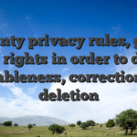 S. county privacy rules, giving you rights in order to data availableness, correction, and deletion