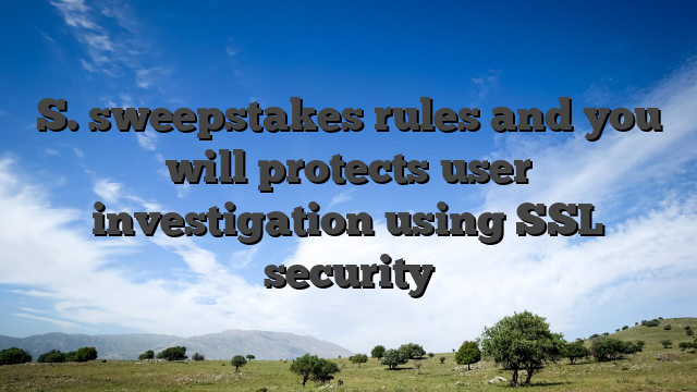 S. sweepstakes rules and you will protects user investigation using SSL security