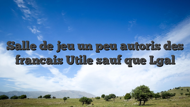 Salle de jeu un peu autoris des francais Utile sauf que Lgal