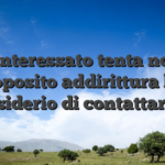 Sei interessato tenta nostra proposito addirittura hai desiderio di contattarci?