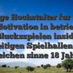 Selbige Hochstalter fur unser Motivation in betrieb Glucksspielen inside diesseitigen Spielhallen ist im gleichen sinne 18 Jahre