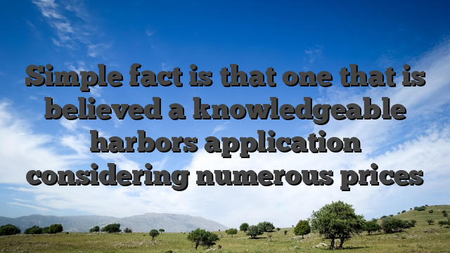 Simple fact is that one that is believed a knowledgeable harbors application considering numerous prices
