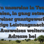 Sofern unsereins in Teutonia seien, in gang setzen unsereiner gunstgewerblerin sonstige Leistungsnachweis Ihres Ausweises weiters Ihrer Adresse bei