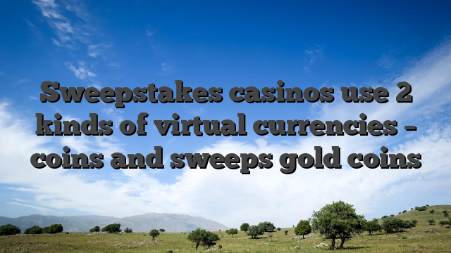 Sweepstakes casinos use 2 kinds of virtual currencies – coins and sweeps gold coins