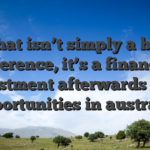 That isn’t simply a big difference, it’s a financial investment afterwards your opportunities in australia