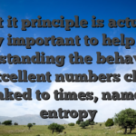 That it principle is actually very important to help you understanding the behavior of an excellent numbers closely linked to times, named entropy
