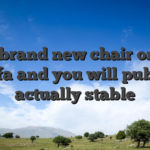 The brand new chair on the sofa and you will pub is actually stable