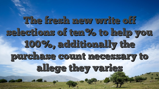 The fresh new write off selections of ten% to help you 100%, additionally the purchase count necessary to allege they varies