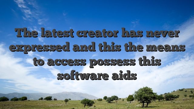 The latest creator has never expressed and this the means to access possess this software aids