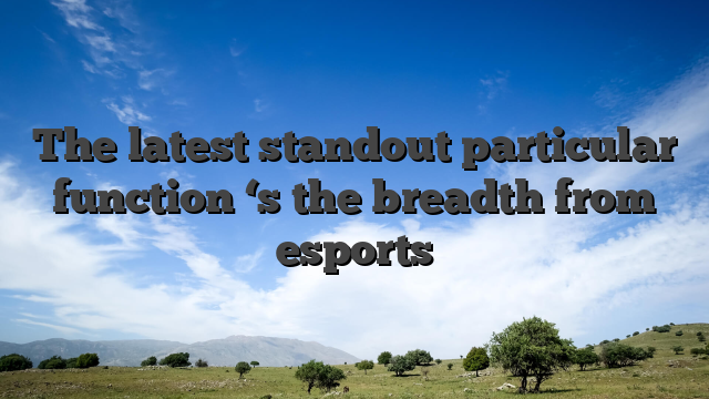 The latest standout particular function ‘s the breadth from esports
