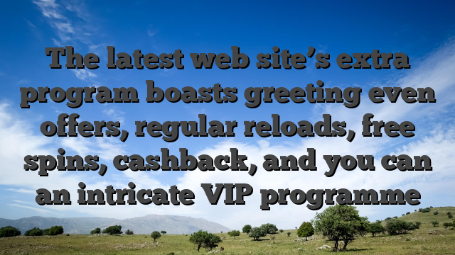 The latest web site’s extra program boasts greeting even offers, regular reloads, free spins, cashback, and you can an intricate VIP programme