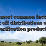 The most common factor in put off distributions was verification products
