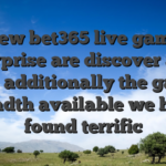 The new bet365 live gambling enterprise are discover at all times, additionally the gaming breadth available we have found terrific