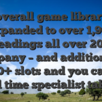 The overall game library has expanded to over 1,900 headings all over 20+ company – and additionally 1,500+ slots and you can 75 real time specialist tables