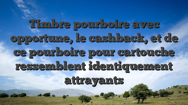 Timbre pourboire avec opportune, le cashback, et de ce pourboire pour cartouche ressemblent identiquement attrayants