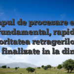 Timpul de procesare este, fundamental, rapid, majoritatea retragerilor au fost finalizate in la din ore