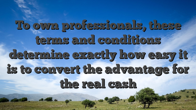 To own professionals, these terms and conditions determine exactly how easy it is to convert the advantage for the real cash