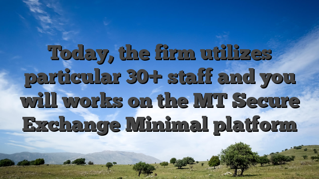 Today, the firm utilizes particular 30+ staff and you will works on the MT Secure Exchange Minimal platform