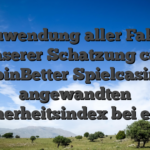 Uff Zuwendung aller Faktoren unserer Schatzung cap SpinBetter Spielcasino angewandten Sicherheitsindex bei eight
