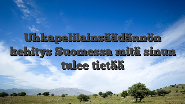 Uhkapelilainsäädännön kehitys Suomessa mitä sinun tulee tietää