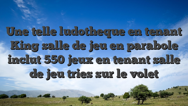 Une telle ludotheque en tenant King salle de jeu en parabole inclut 550 jeux en tenant salle de jeu tries sur le volet
