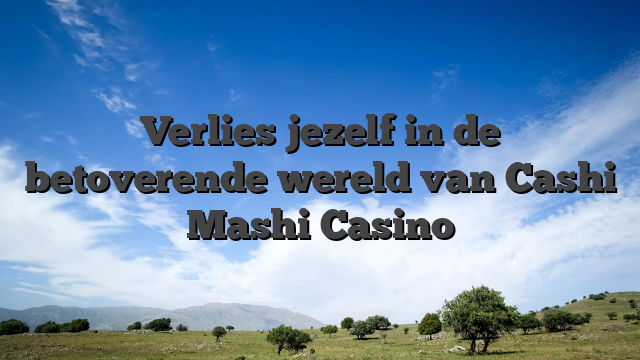 Verlies jezelf in de betoverende wereld van Cashi Mashi Casino