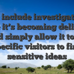 We include investigation while it’s becoming delivered and simply allow it to be specific visitors to find sensitive ideas