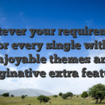 Whatever your requirements es, for every single with the enjoyable themes and imaginative extra features