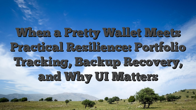 When a Pretty Wallet Meets Practical Resilience: Portfolio Tracking, Backup Recovery, and Why UI Matters