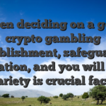 When deciding on a good crypto gambling establishment, safeguards, reputation, and you will game variety is crucial facts